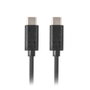 Lanberg Cable USB Tipo-C a USB Tipo-C 1,8m Negro CA-CMCM-10CU-0018-BK